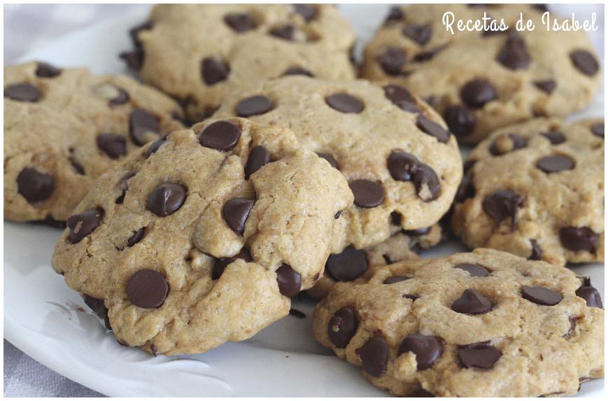 Receta de cookies americanas con chocolate