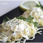 Espaguetis con crema de limón