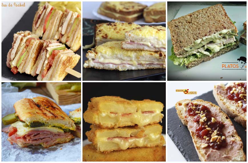 Recetas de sándwiches caseros variados