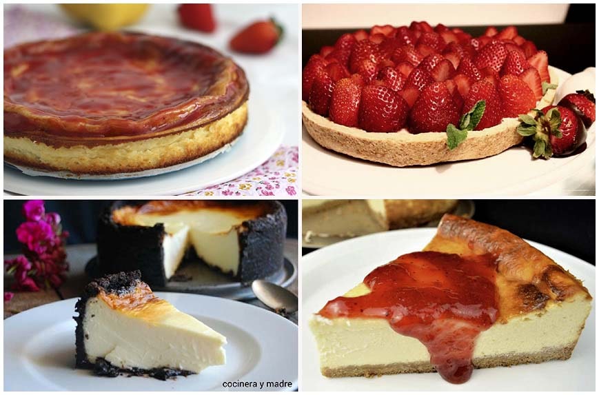Recetas de tartas de queso variadas