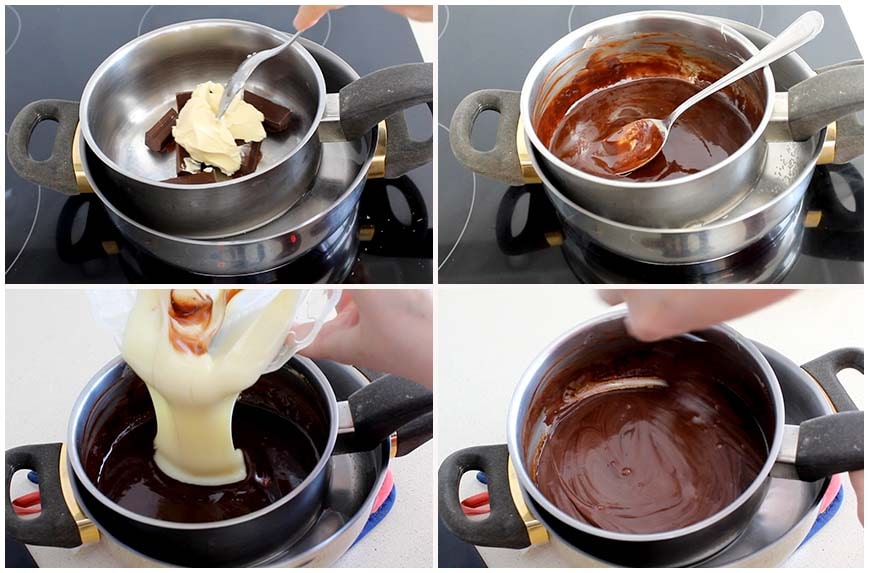 Salsa de chocolate caliente para helados y postres